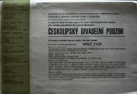 Třebíč, Mladá scéna, Malý tygr, Česká Lípa, Českolipský divadelní podzim, 1988