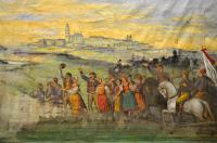 Nebovidy, detail opony, veduta Hradčan