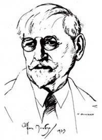 Mucha, Alfons, portrét, kresba