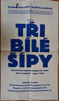 Pardubice, KH Dukla, Tři bílé šípy - plakát, 1967