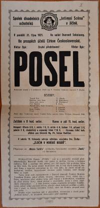 Jičín, Intimní scéna, Posel - plakát, 1921