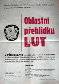 Přibyslav, Oblastní přehlídka LUT - plakát, 1959