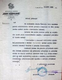 Jihlava, Klicpera, korespondence spolku, okrsek Hany Kvapilové, 1928