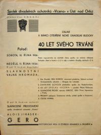 Ústí nad Orlicí, Vicena, otevření nové divadelní budovy, 1936