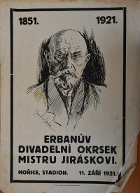 Hořice, Erbanův okrsek, Oslavy 70. narozenin Aloise Jiráska - propgram, 1921
