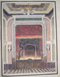 Lázně Bělohrad Kresba proscenia v kronice