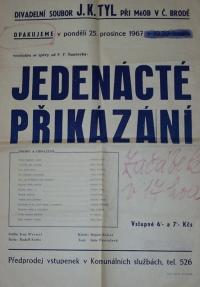 Český Brod, Tyl, Jedenácté přikázání - plakát, 1967
