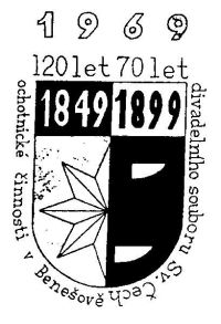 Benešov, Logo k jubileu ochotnické činnosti, 1969