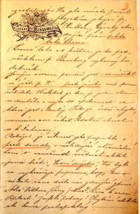 Střelohoštice, dopis Vojtovi Šteinu-Táborskému, s. 3, 1888
