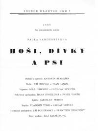 Praha-Vysočany, Soubor mladých, Hoši, dívky a psi - program