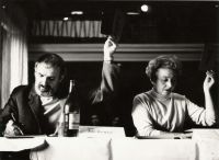 Valašské Meziříčí, MFP, 9. ročník, J. Hraše a J. Charvátová v porotě, 1974