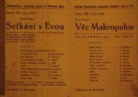 Choceň, Jirásek, Jubilejní divadelní týden - program, 1948