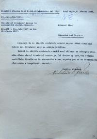 Nová Včelnice, hlášení Okresnímu úřadu v Kamenici nad Lipou o divadelních budovách, 1937