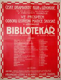 Ukrajina, Užhorod, Český dramatický klub, Bibliotekář - plakát, 1926