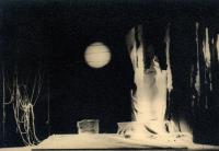 Praha, ČIN, scéna k inscenaci Ohnivý buben, 1944