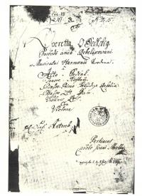 ANTOŠ, Jan Operetta o sedlskej svobodě, 1779, tit.list.