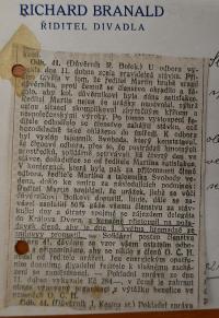 Nový Bydžov, Jirásek, Korespondence souboru