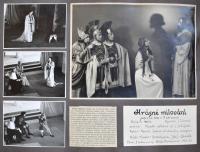 Prostějov, PAMÁTNÍK o div. činnosti J. Zlámala, 4x foto ze hry Krásné milování, 1940