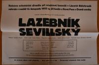 Lázně Bělohrad, Raisovo ochotnické divadlo, Lazebník sevillský - plakát, 1955