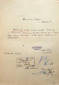 Křelovice, Borovský, oznámení o valné hromadě, 1937