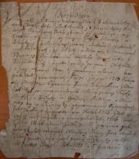 Sobčice, založení matriky, 1721