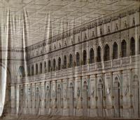 Litomyšl, zámecké divadlo, zadní část oboustranného prospektu ze scény Gotický sál, autor Josef Platzer, 1797