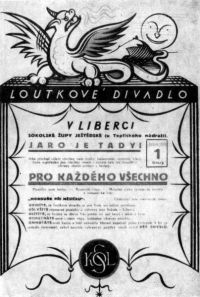 Liberec, Sokol, Mudruňk při měsíčku - plakát