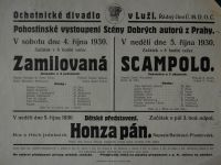 Praha-Malá Strana, Scéna dobrých autorů, Zamilovaná - Scampolo - plakát, 1930 