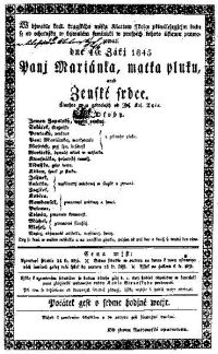 Klatovy, Paní Marjánka, matka pluku, 1845