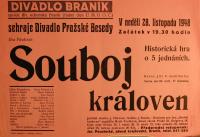Praha-Nové Město, Pražská beseda, Souboj královen - plakát, 1948