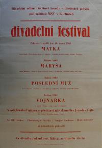 Litětiny, Divadelní festival - plakát, 1963