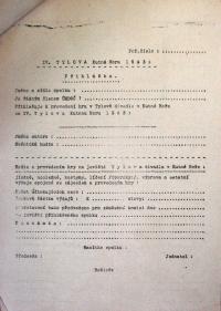 Jihlava, Klicpera, korespondence spolku, Tylova Kutná Hora, přihláška na přehlídku,1943