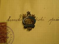 Plzeň, Lumír, sdružení ochotníků, odznak členů spolku