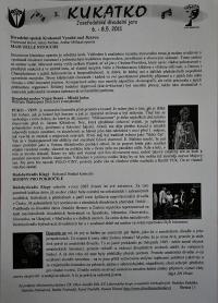 Josefův Důl, J. K. Tyl, Josefodolské divadelní jaro, Kukátko č. 3, 2011