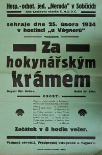 Sobčice, Neruda, Za hokynářským krámem - plakát, 1934