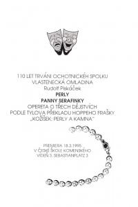 Rakousko, Wídeň, Vlastenecká omladina, Perly panny Serafinky - program, 1995