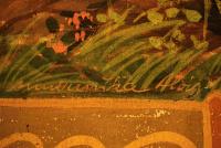 Dolní Roveň, Sokol, detail opony, podpis autora