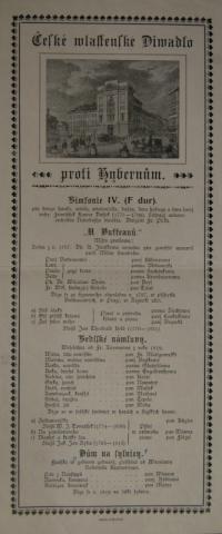 Praha,  České vlastenecké divadlo proti Hybernům, asi 30. léta 20. stol. 