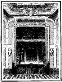 Miletín, Muzeum 0/20, Lázně Bělohrad, hlediště divadla, kresba T. Životy