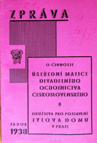 Praha, ÚMDOČ, Zpráva o činnosti, 1938