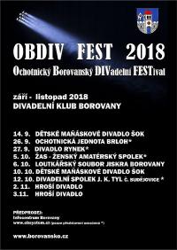 Borovany, OBDIV FEST – plakát, 2018