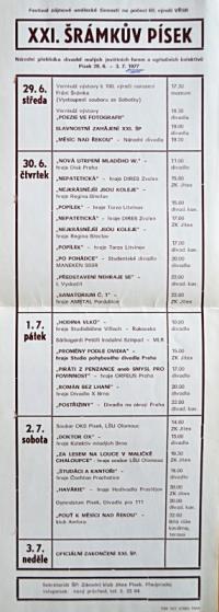 Písek, Šrámkův Písek, plakát, 1977