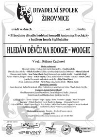 Žirovnice, Divadelní spolek, Hledám děvče na boogie-woogie - plakát, 2016
