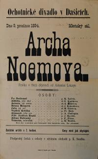 Dašice, SDO, Archa Noemova - plakát, 1894