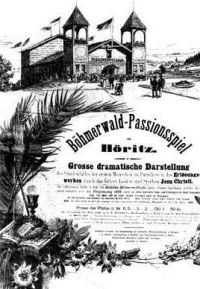 Hořice na Šumavě, Höritz, Die Höritzer Passionsspiele, Hořické pašijové hry, plakát, 1894