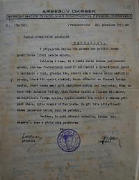 Pardubice, Spolek divadelních ochotníků, Korespondence, 1933