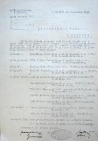 Třebíč, Měšťanská beseda, hlášení o činnosti, 1940