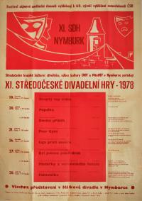 Nymburk, KP Středočeské divadelní hry, plakát, 1976
