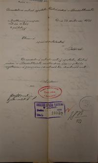 Bačalky, České srdce, spolkový prapor, 1928