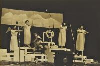 Lysá nad Labem, výstava DIVADLO JE PODIVUHODNÁ VĚC..., Falešní proroci, 1981, výstavní panel, 2018